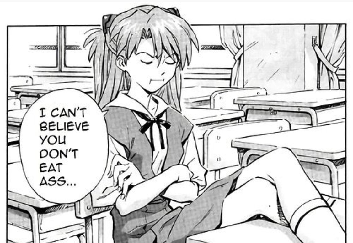 Asuka Evangelion Eat Ass