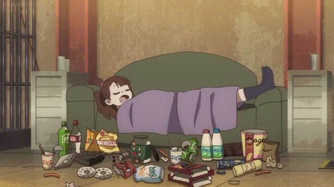 Little Witch Academia sleeping