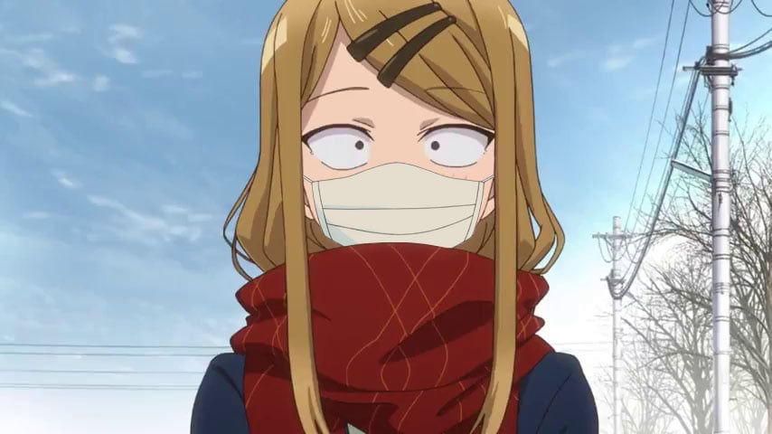 Saya From Dagashi Kashi Wearing A Mask