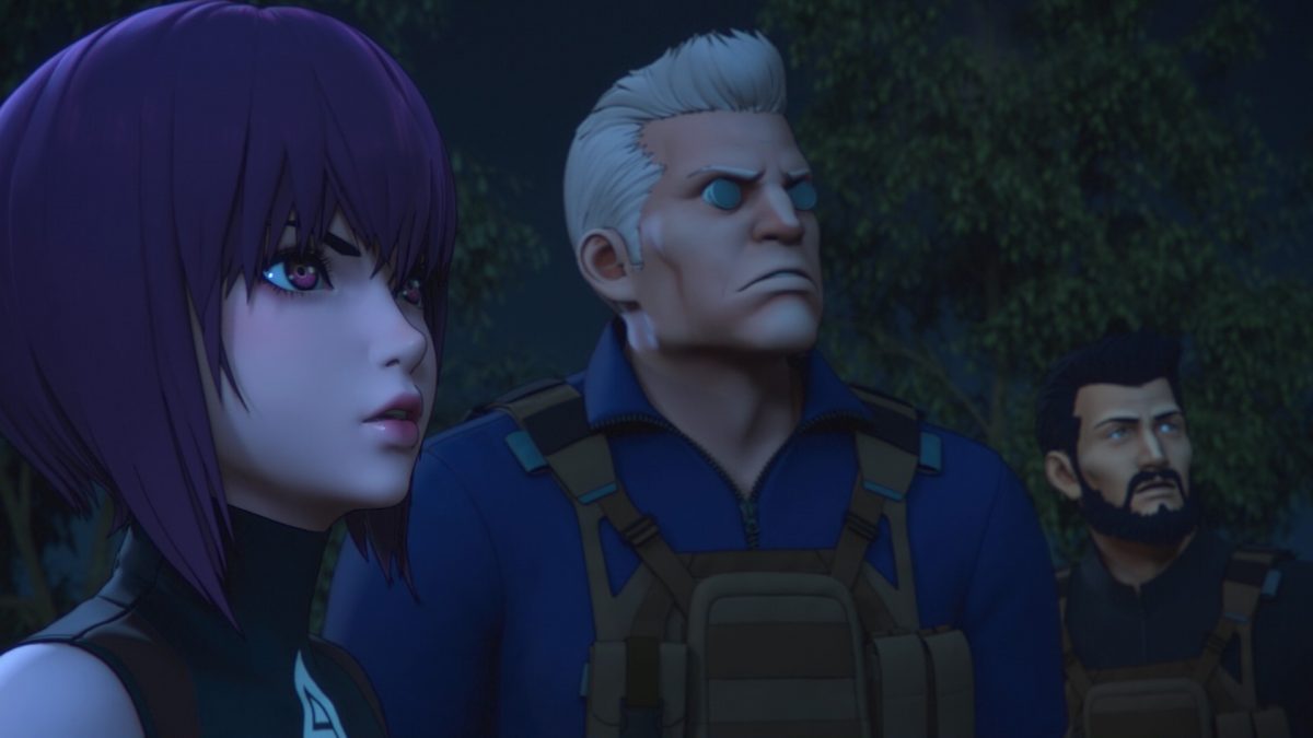 Ghost In The Shell SAC 2045 Episode 5 Motoko Batou Ishikawa Look Up