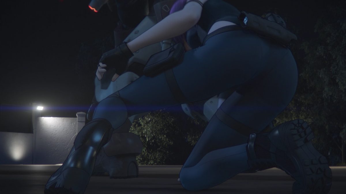 Ghost In The Shell SAC 2045 Episode 5 Motoko Crouches