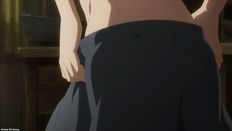 Gleipnir Episode 3 Clair Shows Sweaty Butt