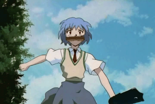 Evangelion Bread In Mouth