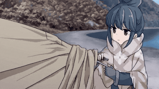 Yuru Camp Setting Up A Tent