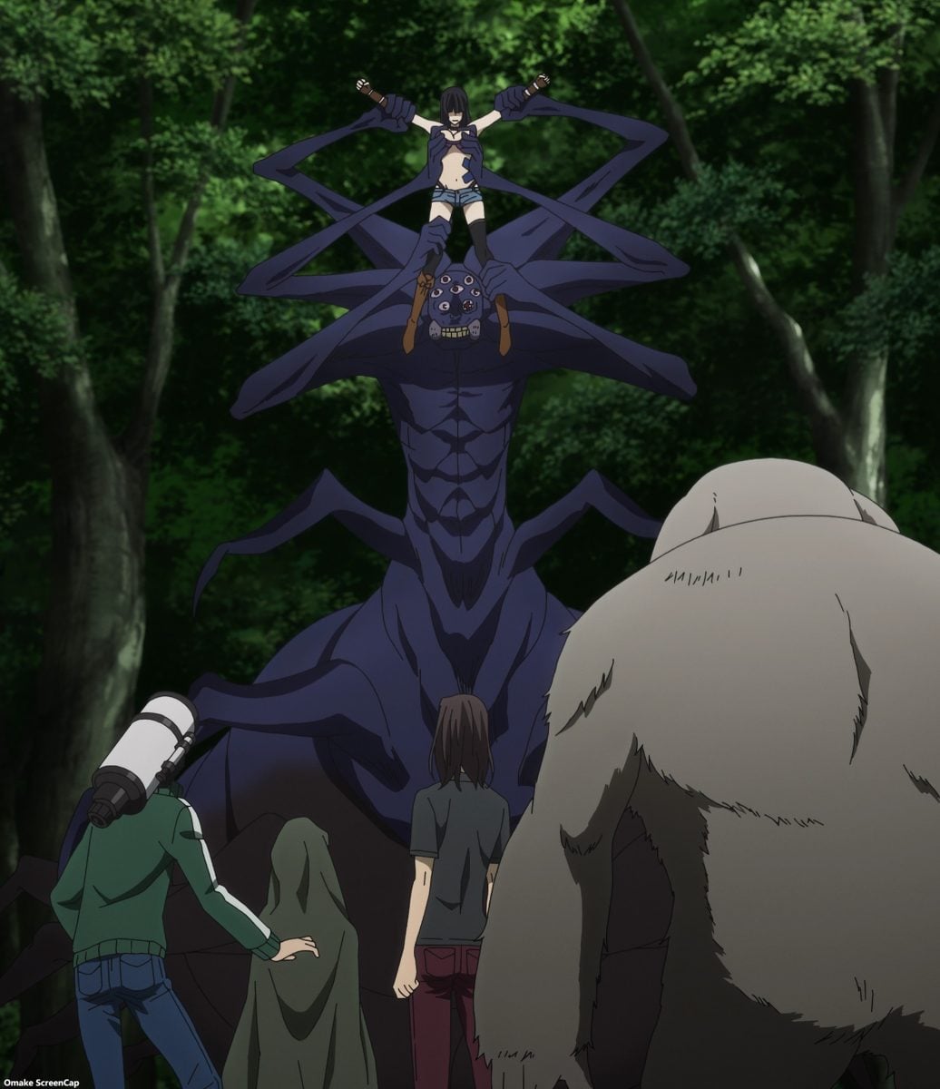 Gleipnir Episode 9 Centipede Holds Sayaka Hostage