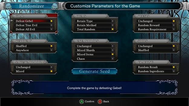 Bloodstained Randomizer Mode