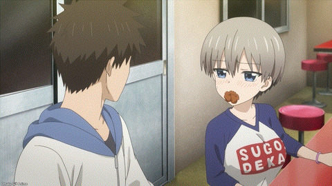 Uzaki Chan Wa Asobitai! Episode 1 Uzaki Offers To Share Chicken