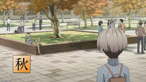 Uzaki Chan Wa Asobitai! Episode 1 Uzaki Sees Sakurai In Fall