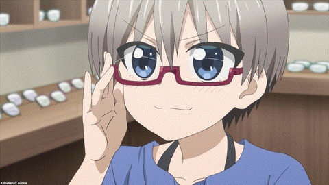 Uzaki Chan Wa Asobitai! Episode 4 Uzaki Adjusts Glasses