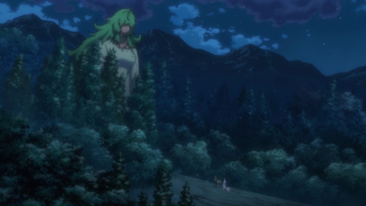 Monster Musume No Oisha San Episode 8 Gigas Giantess Looks Down At People