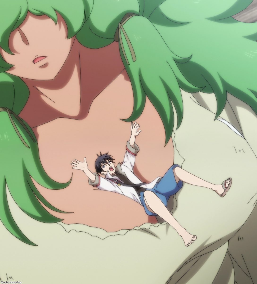 Monster Musume No Oisha San Episode 8 Glenn Sinks Into Dione's Cleavage Again