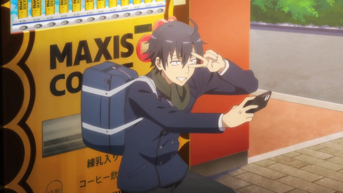 Oregairu Max Coffee vending machine selfie