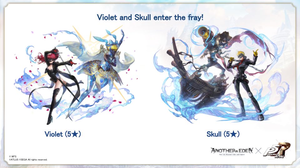 AnotherEden P5R Character Art