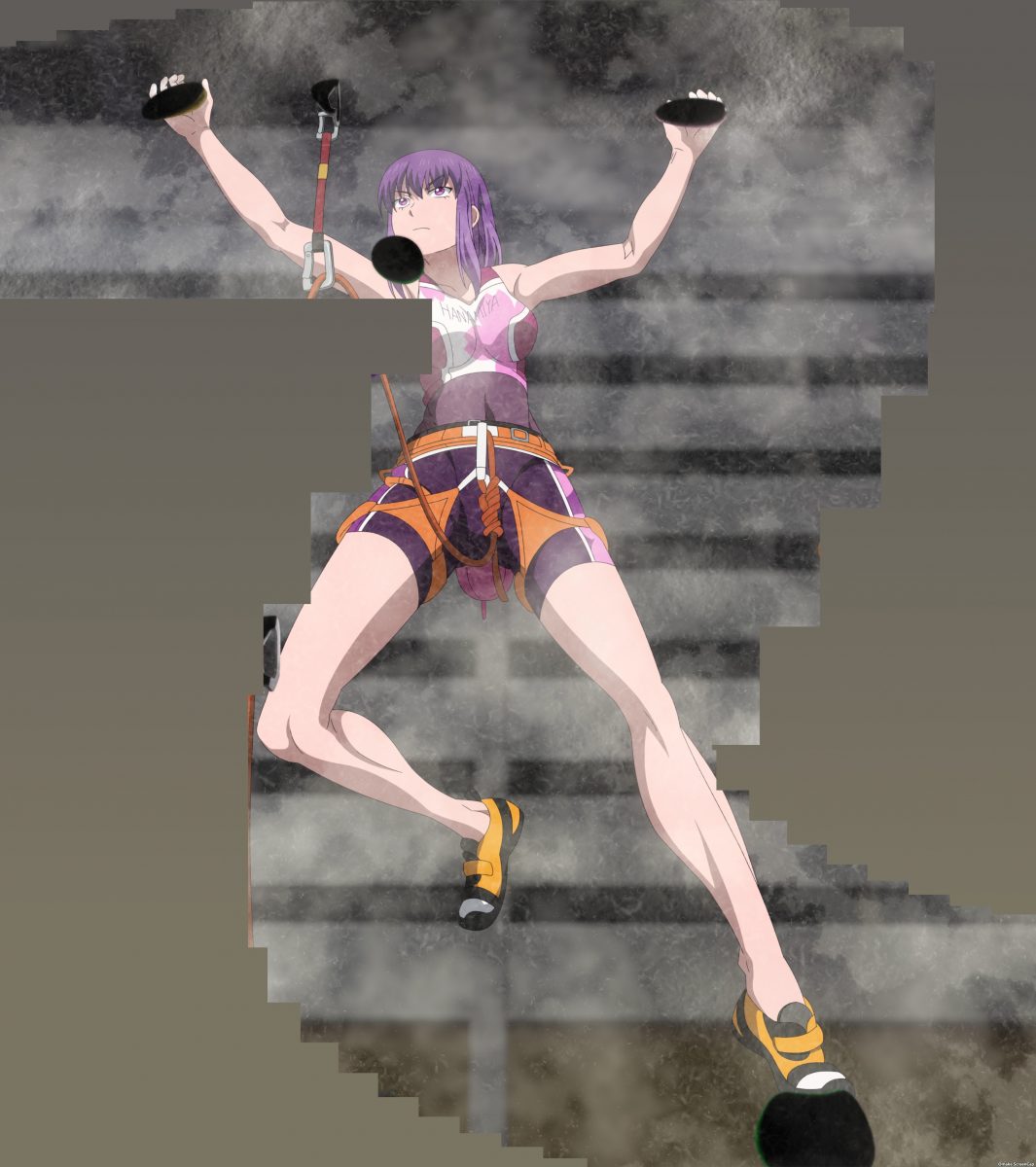 Iwa Kakeru! Sport Climbing Girls Episode 2 Konomi Climbs 2nd Problem