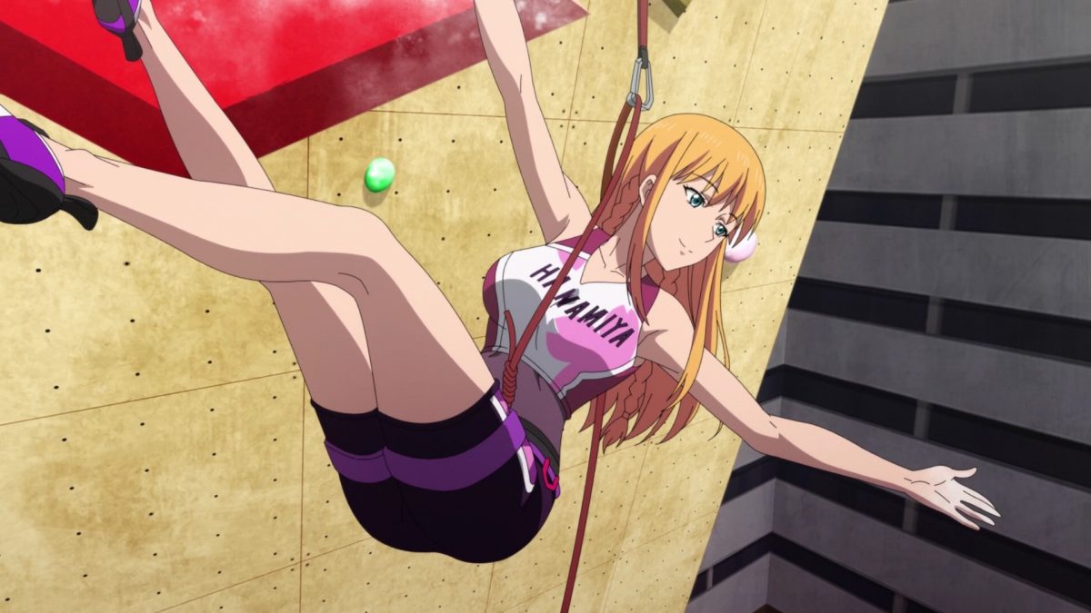 Iwa Kakeru! Sport Climbing Girls Episode 2 Sayo Celebrates Sending