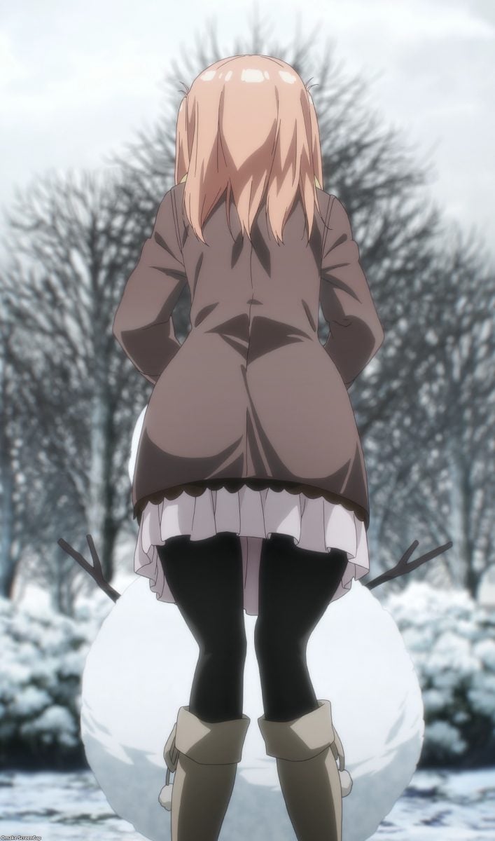 One Room Third Season Episode 6 Minori Builds Snow Man