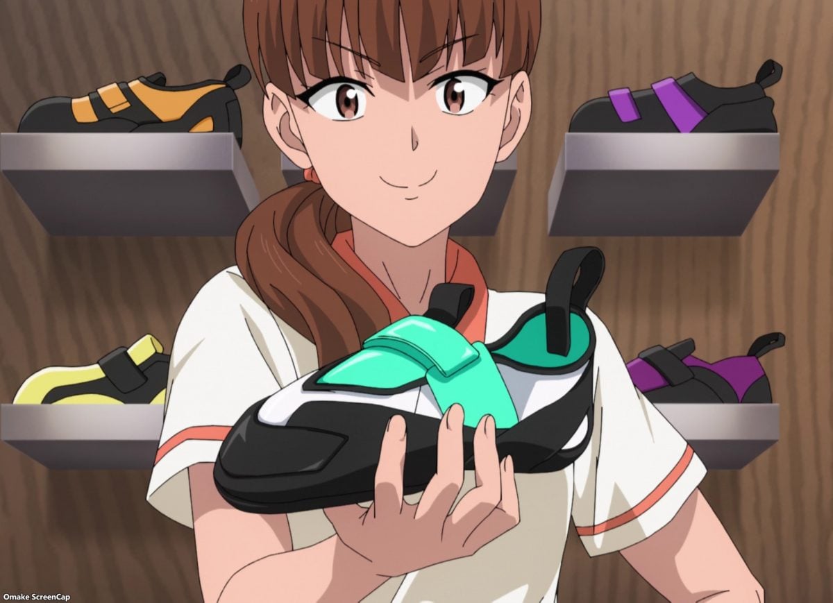 Iwa Kakeru! Sport Climbing Girls Episode 4 Asuka Holds Climbing Shoe