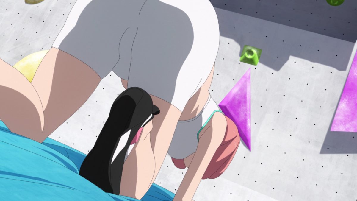 Iwa Kakeru! Sport Climbing Girls Episode 7 Kurea On All Fours
