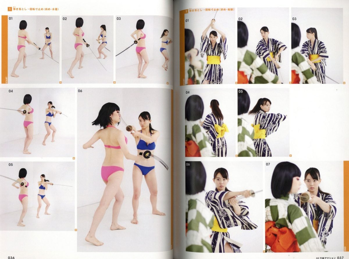 Real Action Pose Collection 03 Sword Gun Girl's Battle 0005