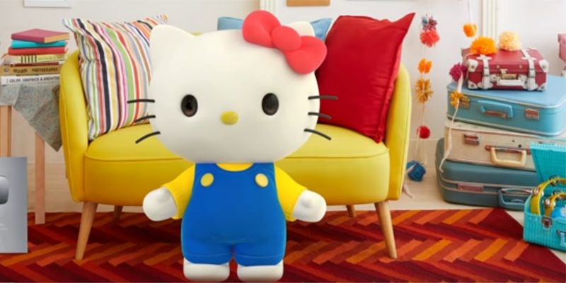 Hello Kitty in her room.