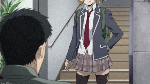 High Rise Invasion Episode 2 Mayuko Slashes Stranger's Neck