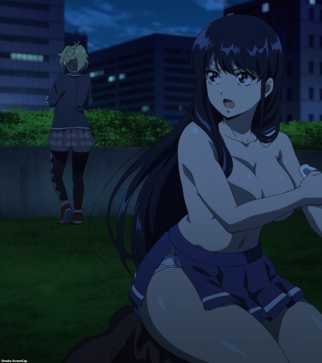 High Rise Invasion Episode 3 Yuri Talks With Mayuko Half Naked