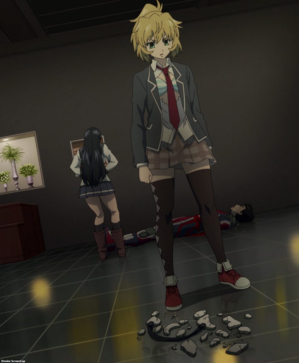 High Rise Invasion Episode 5 Mayuko Looks At Broken Mask