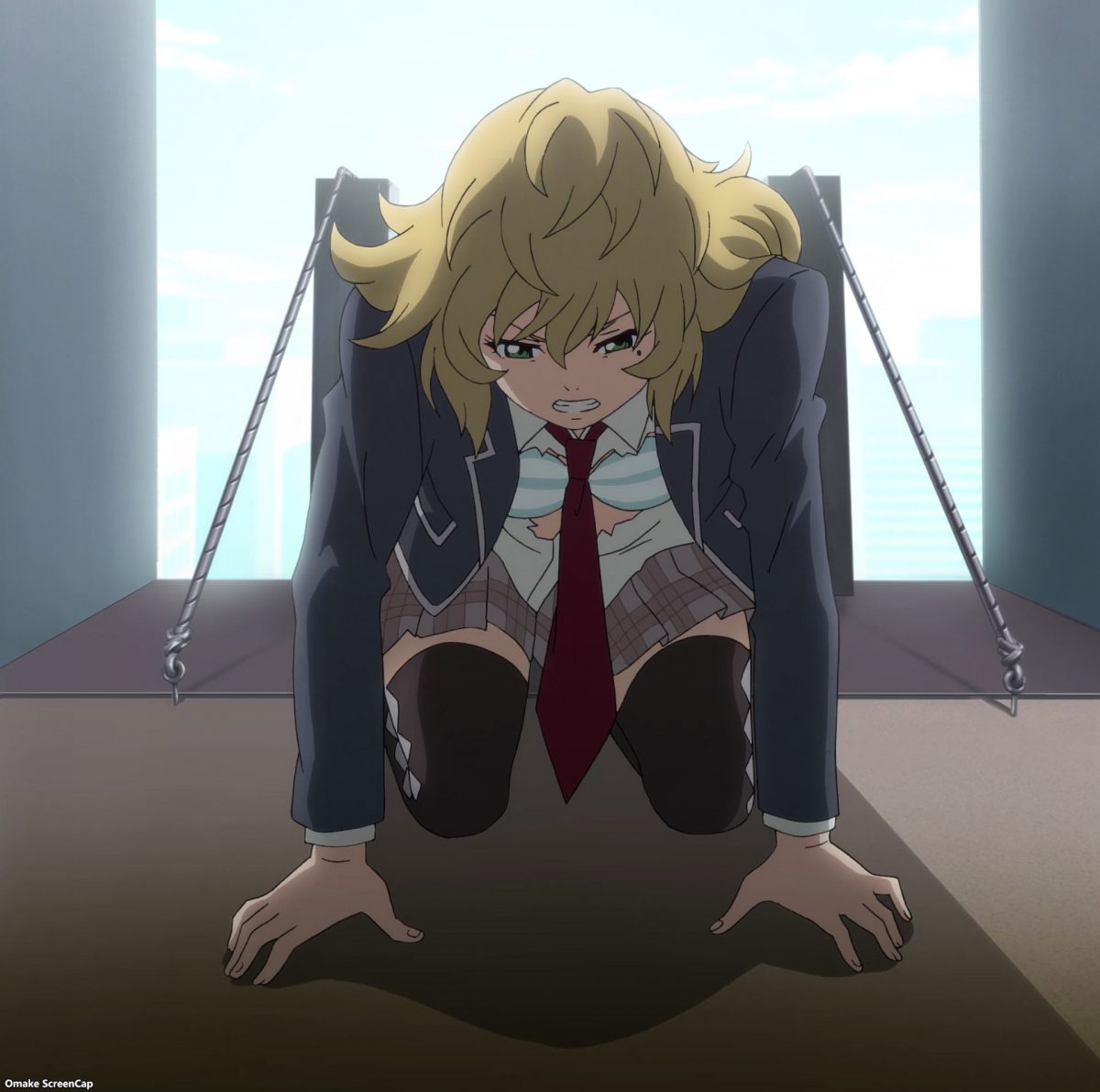 High Rise Invasion Episode 6 Mayuko Struggles On Hands And Knees