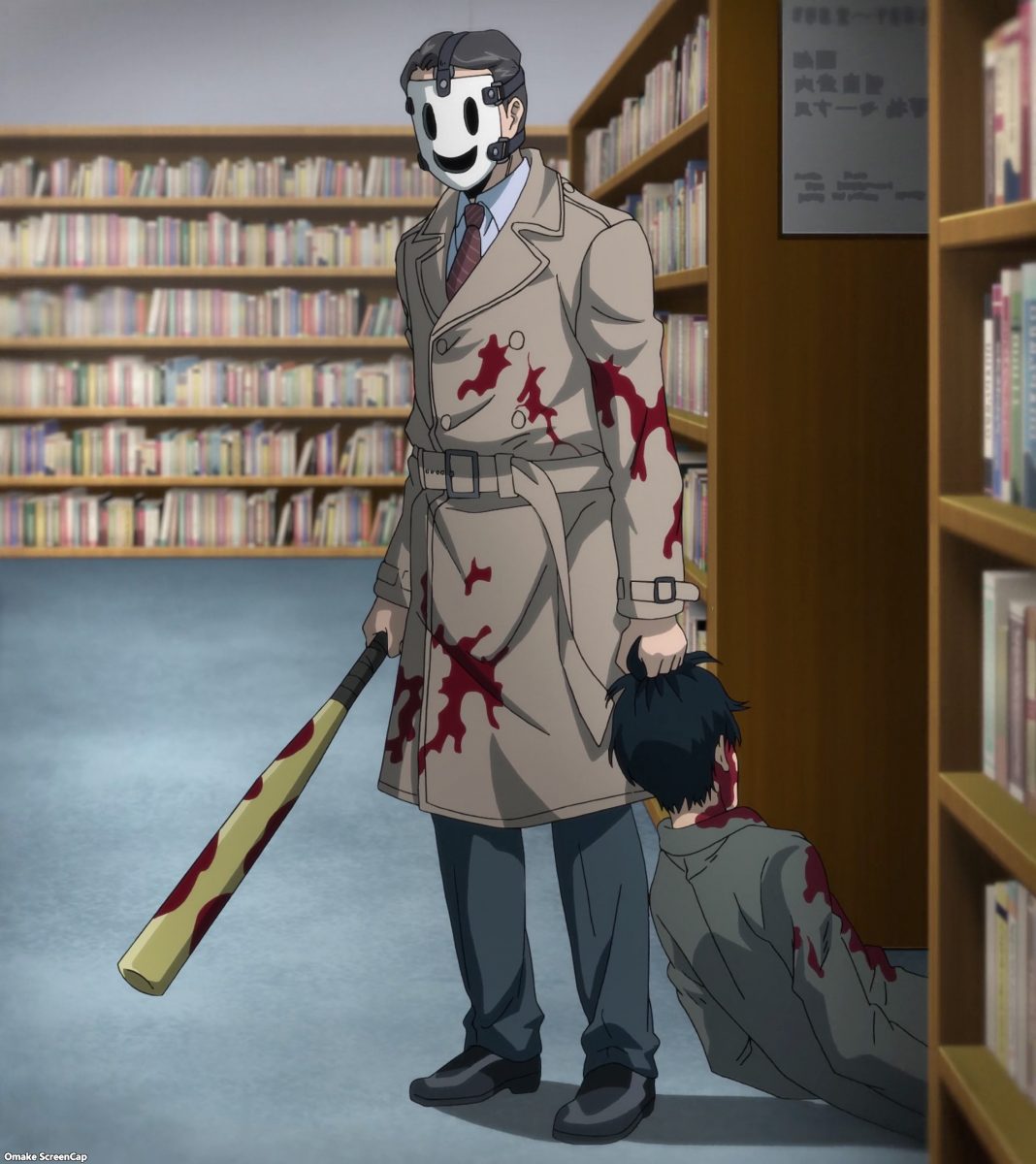 High Rise Invasion Episode 6 Salaryman Mask With Bloody Bat