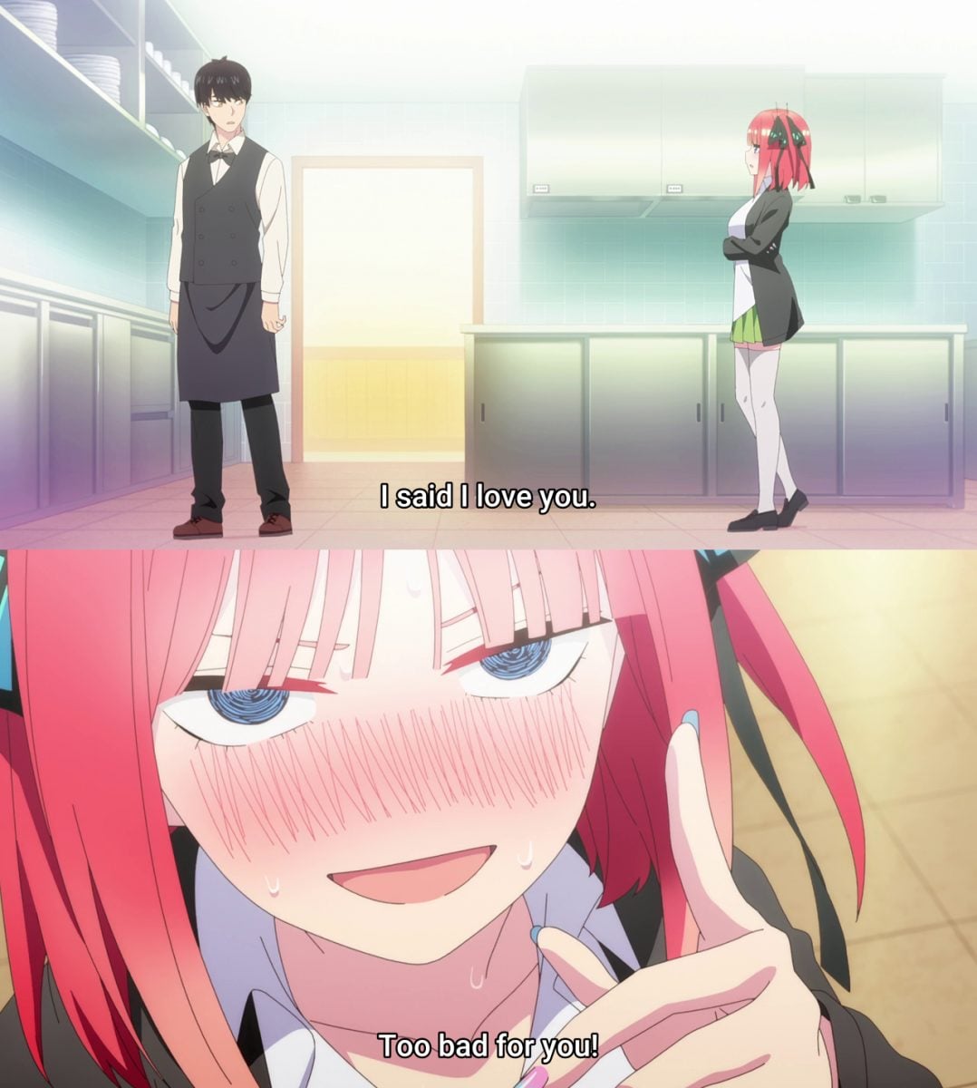 Quintessential Quintuplets Waifu Wars Nino Confession Scene
