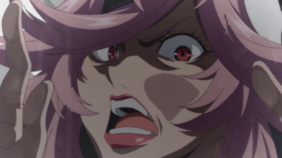 High Rise Invasion Episode 11 Angry Yayoi Presses Against Window