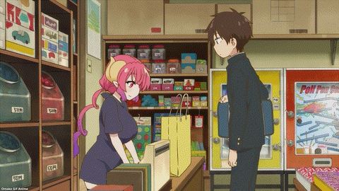 Miss Kobayashi’s Dragon Maid S Episode 5 Ilulu Lifts Dress Taketo Nosebleed