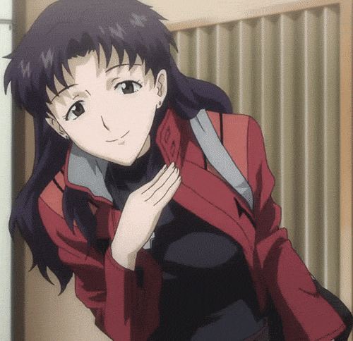 Misato Laugh Smug