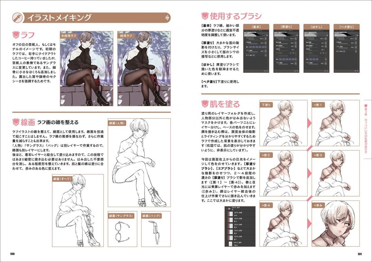 How To Draw Cool Girl Kakkoii Onna No Kakikata 0008