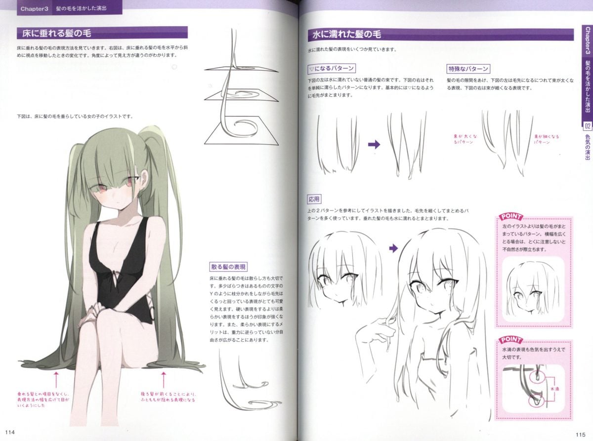 How To Draw Hair Lectured By Paryi 0006