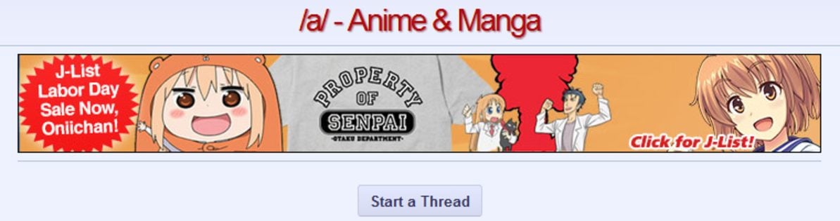 J-List Advertisements On 4chan