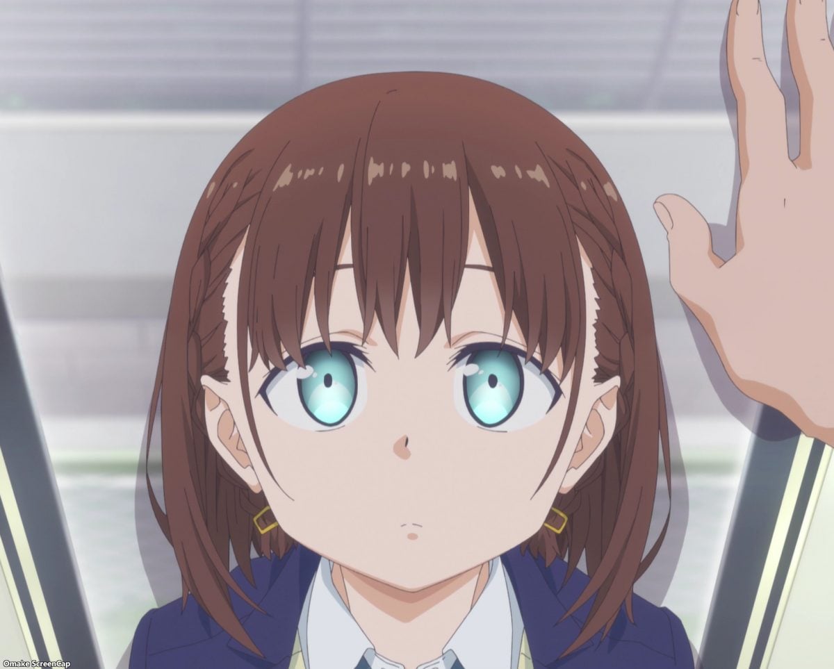 Tawawa On Monday Two Episode 1 Aichan Leans Against Train Door