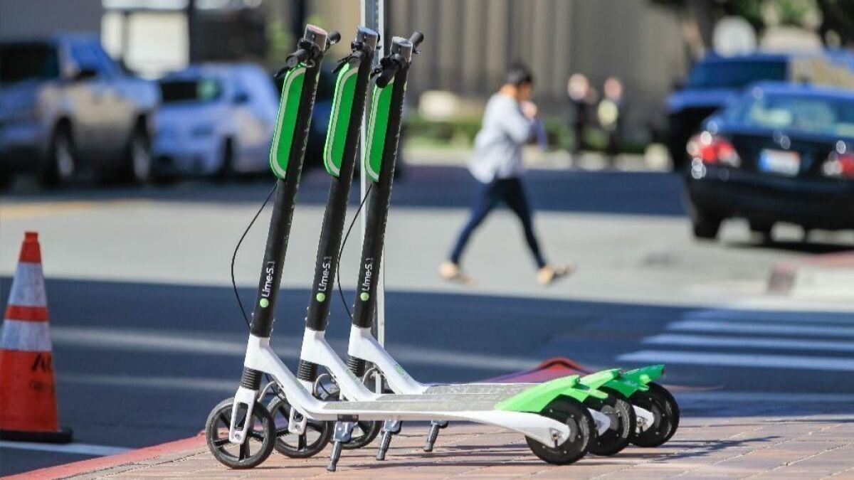 Lots Of Visitors Were Using Scooters In Downtown
