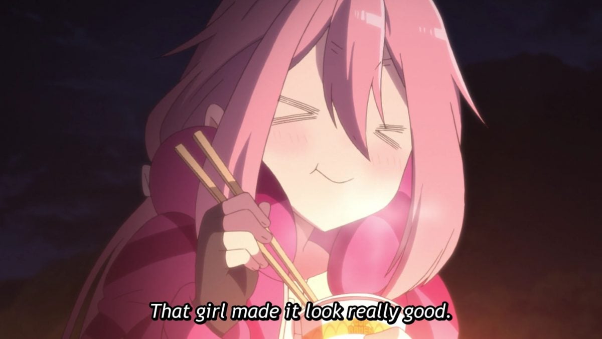 LaidBack Camp Nadeshiko Anime Eating Ramen