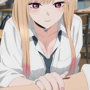 My Dress Up Darling Episode 1 Marin Notices Ink Stain