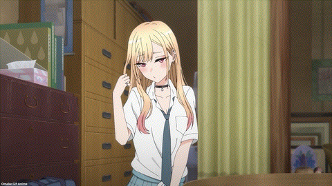 My Dress Up Darling Episode 6 Marin Twirls Hair