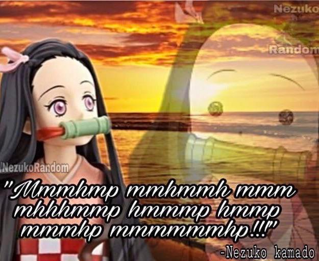 Nezuko Uplifting Anime Words