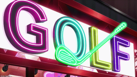 Birdie Wing Golf Girls' Story Episode 5 Neon Golf Sign