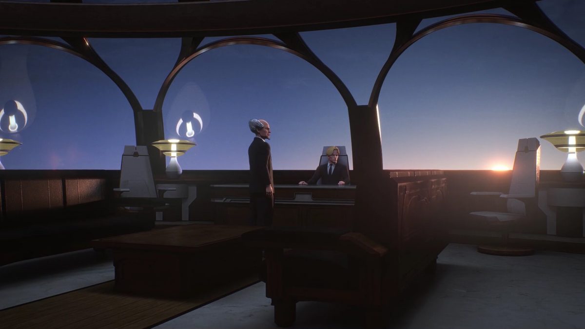 Ghost In The Shell SAC 2045 S2 Episode 2 Aramaki Tate Look At Sunrise