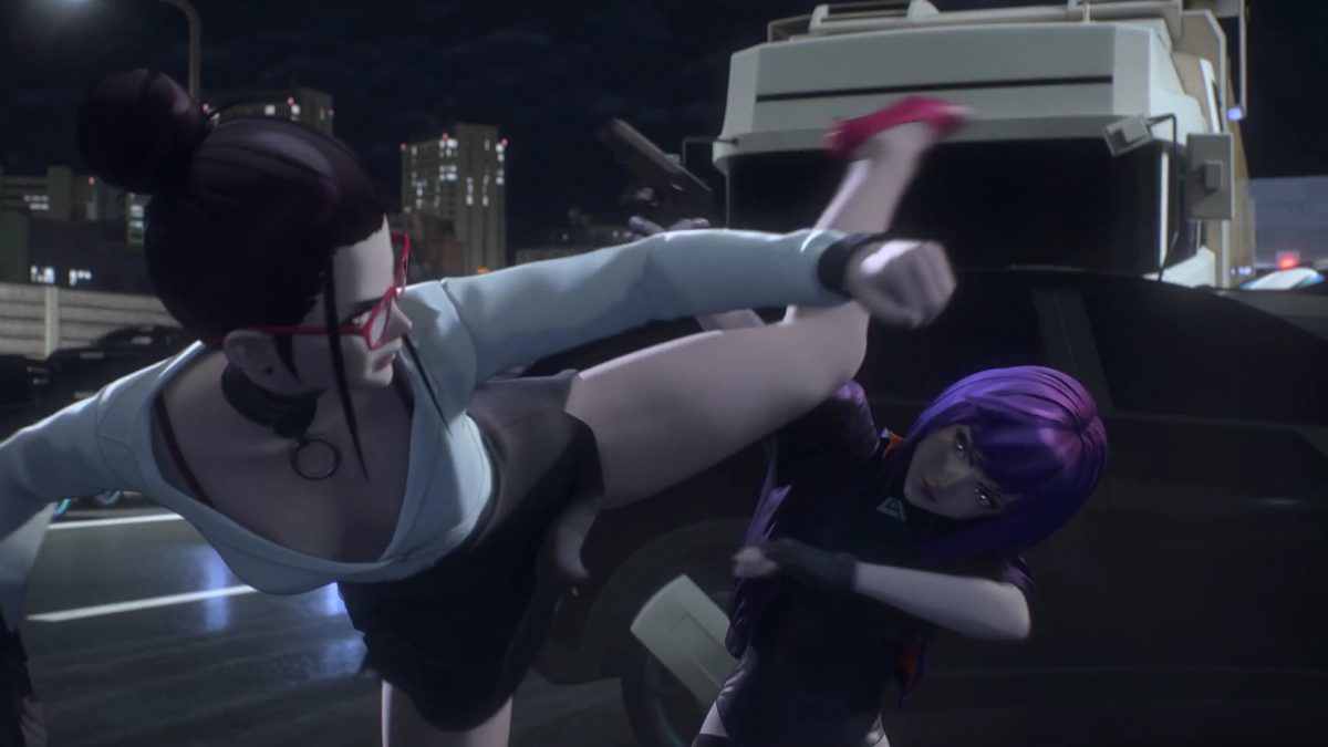 Ghost In The Shell SAC 2045 S2 Episode 2 Mizukane Kicks At Motoko