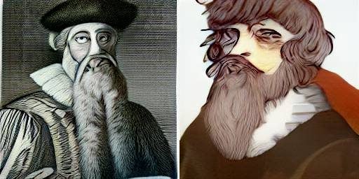 Johan Gutenberg drawn in an anime style, by DALL-E Mini