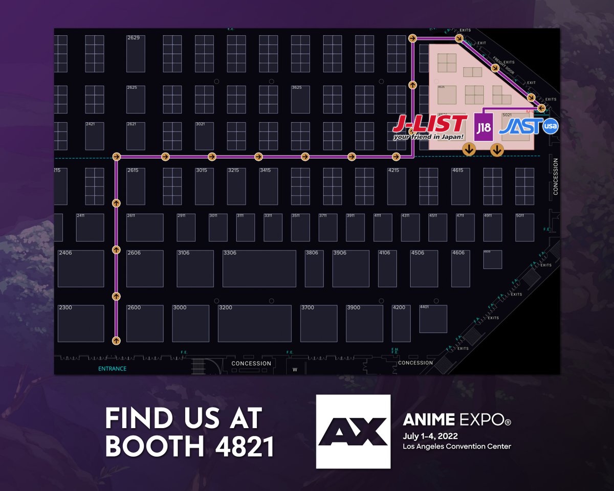 J List Location At Anime Expo
