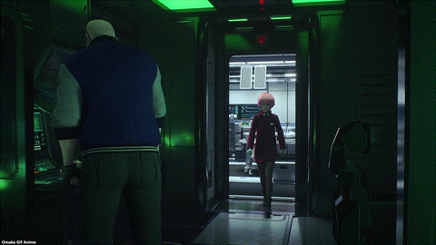 Ghost In The Shell SAC 2045 S2 Episode 3 Purin Walks Past Colleagues