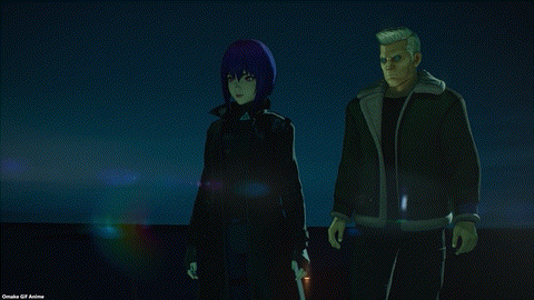 Ghost In The Shell SAC 2045 S2 Episode 12 Motoko Fist Bumps Batou