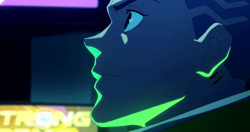 David And Lucy Kiss Netflix Anime